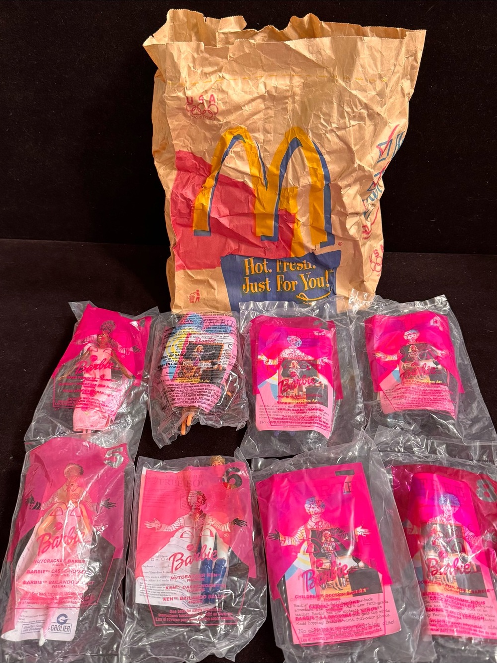 2001 McDonald's Happy Meal Barbie & Friends (1 through 8)